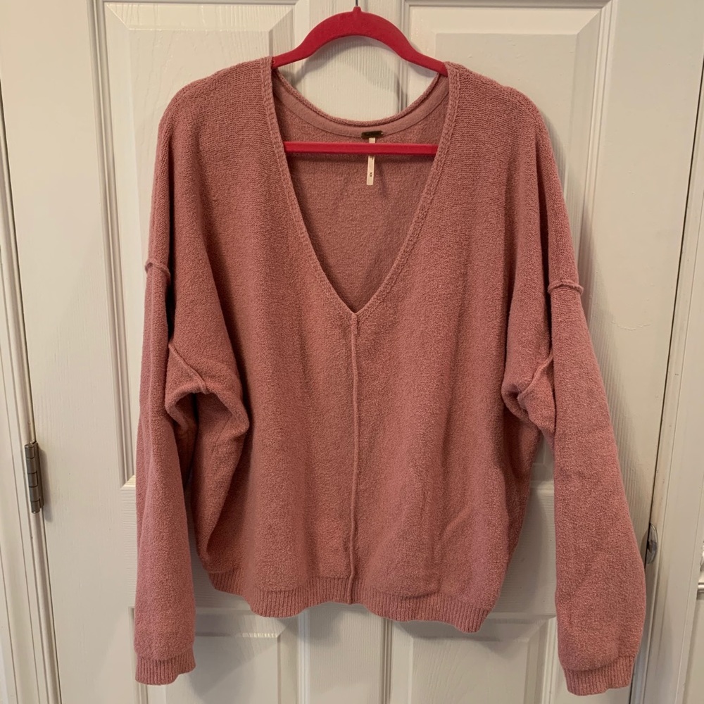 Pink Free People Sweater